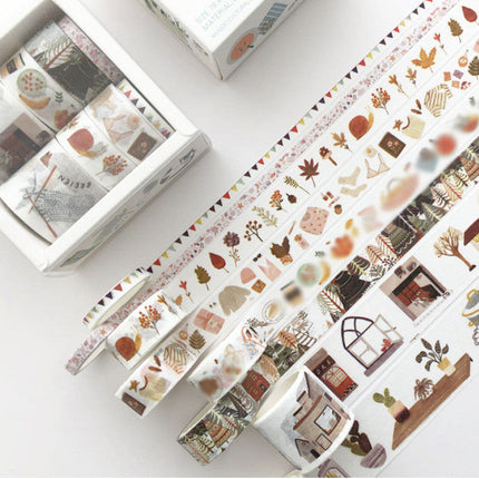Basic Pattern Color Gift box Set With Salt Pocket Sticker