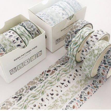 Basic Pattern Color Gift box Set With Salt Pocket Sticker