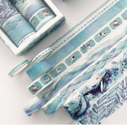 Basic Pattern Color Gift box Set With Salt Pocket Sticker