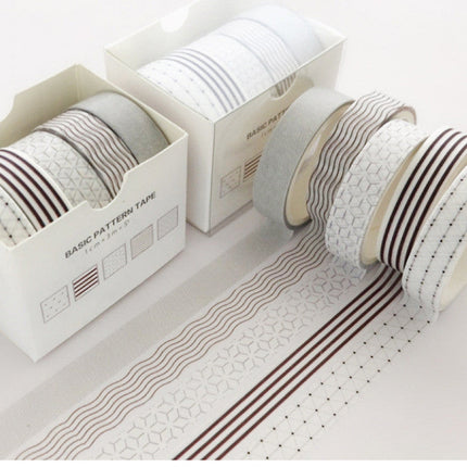 Basic Pattern Color Gift box Set With Salt Pocket Sticker