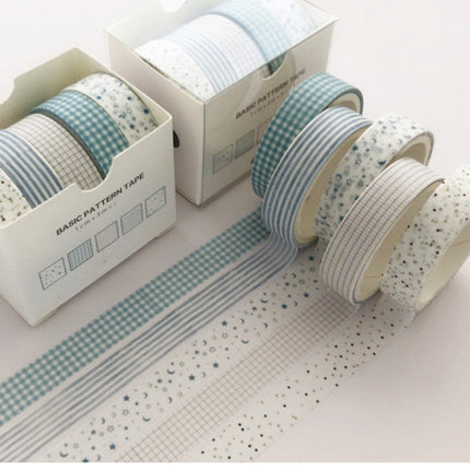 Basic Pattern Color Gift box Set With Salt Pocket Sticker