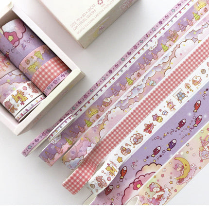 Basic Pattern Color Gift box Set With Salt Pocket Sticker