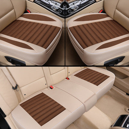 Car Seat Cover,Flax Cushion Seasons Universal Breathable For Most Four-Door Sedan&SUV Ultra-Luxury Car Seat Protection