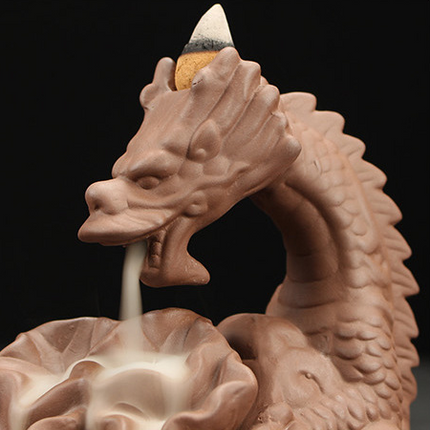 Purple Sand Dragon Backflow Smoke Incense Burner Tower Incense Sandalwood Agarwood Incense Burner Aroma Diffuser Home Office Furnishings Directly Approved By Fangfeng