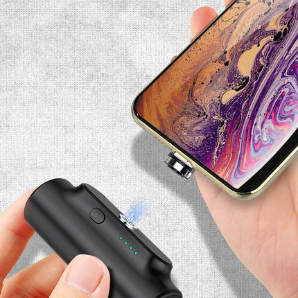 Compatible with Apple , Creative Magnetic Power Bank Mobile Power Mini Portable Emergency Three-in-one Plug Gift