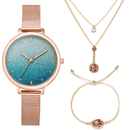 Women Bracelet And Wrist Watch Girl Exquisite Gift Box Set