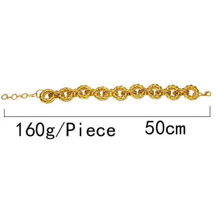 Fashionable Gold Twist Necklace