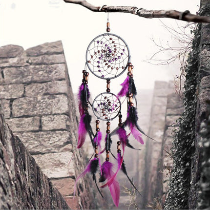 Indoor Colorful Feather Cream Catcher Ornaments
