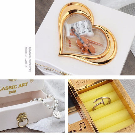 Nostalgic Music Box Dancing Girl Clockwork Simulation Music Box Jewelry Box Girlfriends Wedding Gift