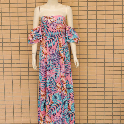 Summer European And American New Products Sexy Bra Printing Dress Cross Border Women'S Wear