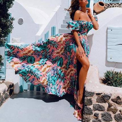 Summer European And American New Products Sexy Bra Printing Dress Cross Border Women'S Wear