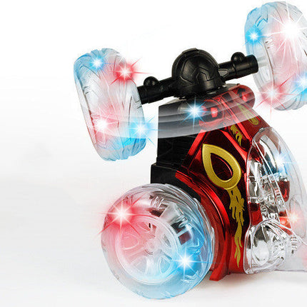 Remote Control Car Dump Truck Off-Road Remote Control Car Racing Light Children'S Toy Car Roll Stunt Car Stall Toy