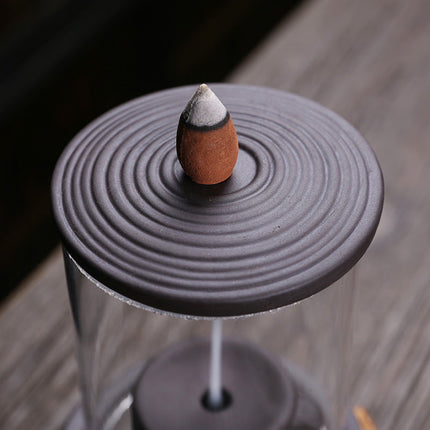 Handmade Ceramic Incense Burner Smoke Waterfall Backflow Incense Burner Living Room Decor Incense Holder Feng Shui Decoration