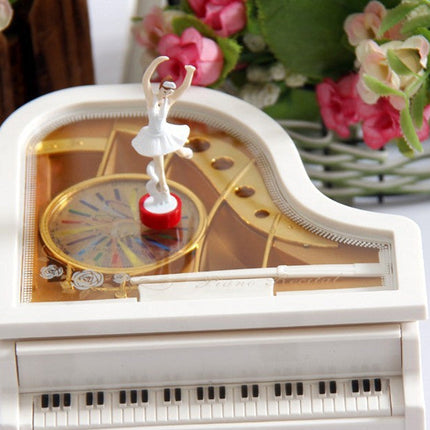 Dancing Girl Piano Rotating Ballet Music Box Music Box Clockwork Gift Home Decoration Crafts