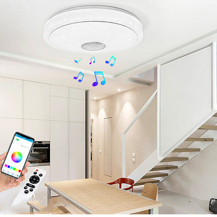 Star Point 60W Bluetooth Music Ceiling Light Colorful Remote Control Bedroom Light App Smart Scene Audio Light Cross-Border Explosion