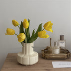 Petal bottle with tulips
