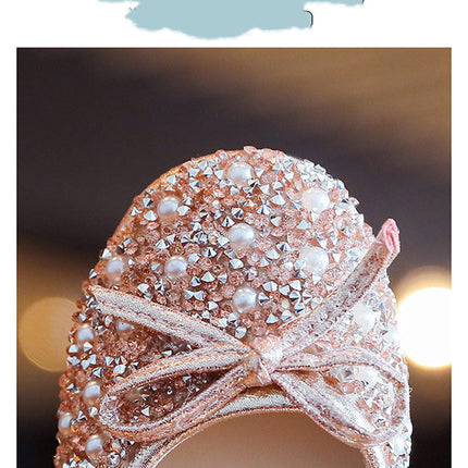 Leather Shoes Soft Sole Aisha Princess Shoes Children Crystal Shoes Flashing Baby Shoes