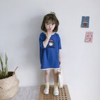 Blue with pictures / 80cm