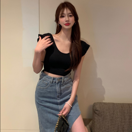Women''s Design sSense Of Denim Skirt Small Crowd