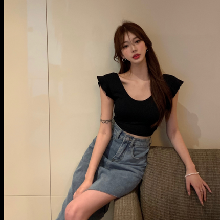 Women''s Design sSense Of Denim Skirt Small Crowd