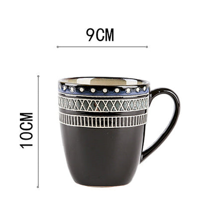 European Ceramic Tableware Set Relief Steak Plate Salad Bowl Rice Bowl Western Restaurant Fish Plate Cup