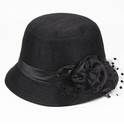 Middle-aged And Elderly Ladies Hats Hemp Bowl Hat