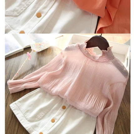 Foreign Girl''s Candy Color Versatile Cotton Small Waist Skirt Korean