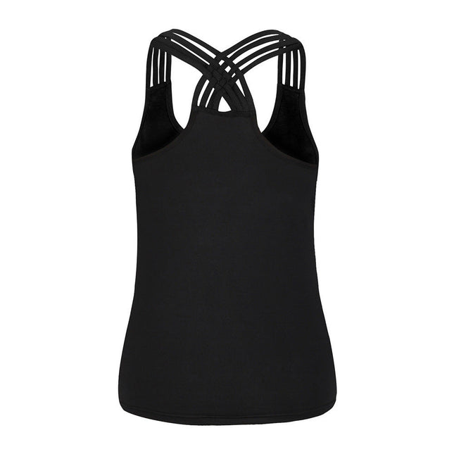 Mandala Printed Cross - Back Vest For Ladies