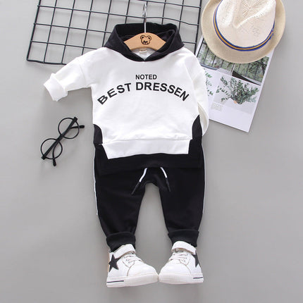 Long-Sleeved Pullover And Hooded Sweater Casual Sports Two-Piece Suit