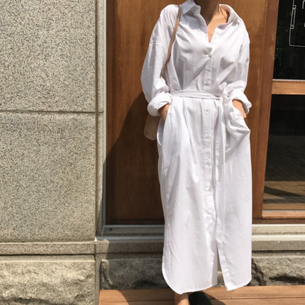 Women's Plus Size Dress All Match Loose Women's Long Dress