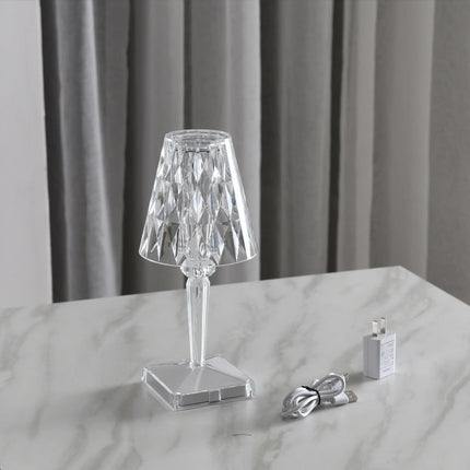 NEW Elegant Bedside or outside Diamond Acrylic Princess Table Lamp