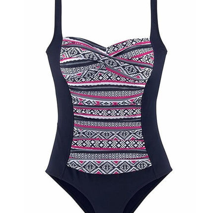 Polk Dot Plus-Size European One-Piece Swimsuit