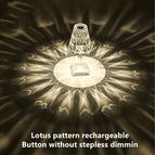 Lotus pattern rechargeable / Button without stepless dimmin