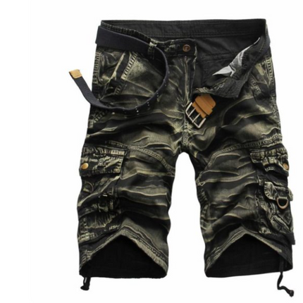 Men s Washed Cotton Cargo Shorts Casual Short Pants For Male