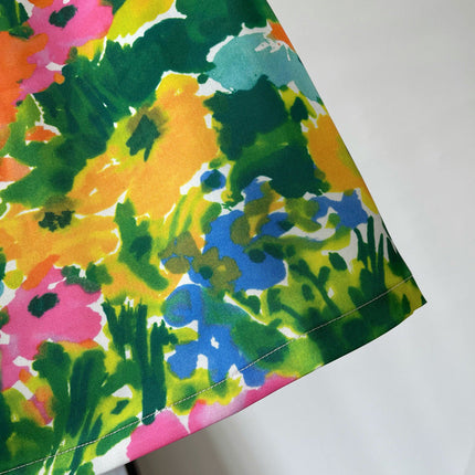 Design new products, casual printing, colorful floral wrap dress, sexy tube top dress