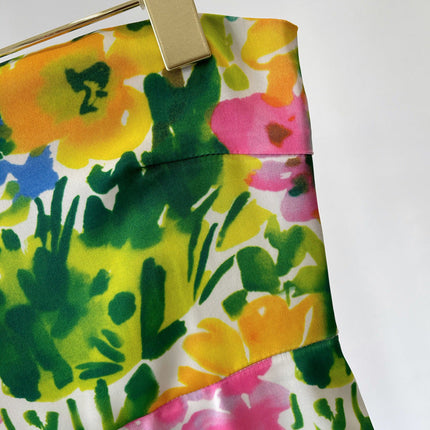 Design new products, casual printing, colorful floral wrap dress, sexy tube top dress