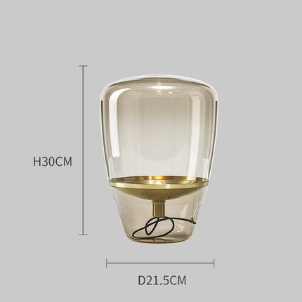 Scandinavian Minimalist Living Room Glass Table Lamp Modern Light Luxury Corner Table Desk Bedside Lamp Bedroom Bedside Creative Lamps