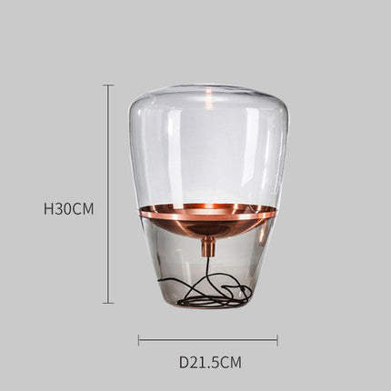 Scandinavian Minimalist Living Room Glass Table Lamp Modern Light Luxury Corner Table Desk Bedside Lamp Bedroom Bedside Creative Lamps