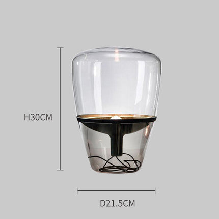 Scandinavian Minimalist Living Room Glass Table Lamp Modern Light Luxury Corner Table Desk Bedside Lamp Bedroom Bedside Creative Lamps