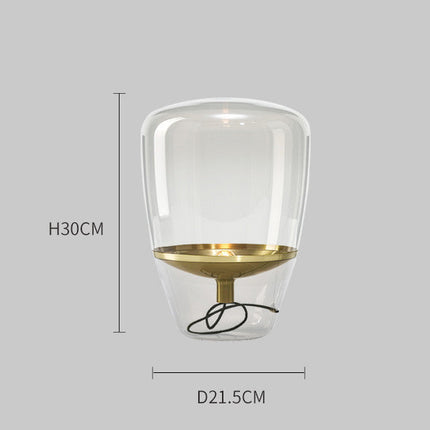 Scandinavian Minimalist Living Room Glass Table Lamp Modern Light Luxury Corner Table Desk Bedside Lamp Bedroom Bedside Creative Lamps