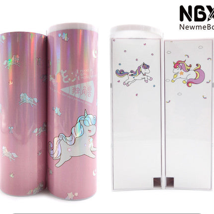 Long Student Pencil Case, Multifunctional Pencil Case, Plastic Double-layer Children's Creative Pencil Case