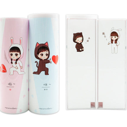 Long Student Pencil Case, Multifunctional Pencil Case, Plastic Double-layer Children's Creative Pencil Case