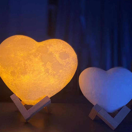 Love Night Light Valentine'S Day Heart-Shaped Moon Light