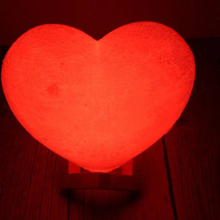 Love Night Light Valentine'S Day Heart-Shaped Moon Light