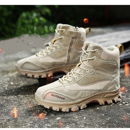 Mountaineering Work Shoes High-Top Lace-Up Mid-Tube Martin Boots