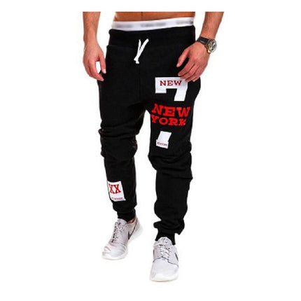 Number 7 Printed Letter Bouquet Foot Pants