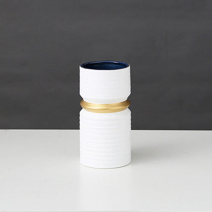 Creative Threaded Ceramic Vase, Flower Arrangement, Home Decoration, New Chinese Ornaments