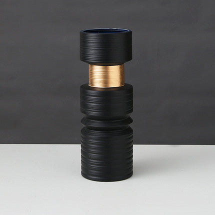Creative Threaded Ceramic Vase, Flower Arrangement, Home Decoration, New Chinese Ornaments