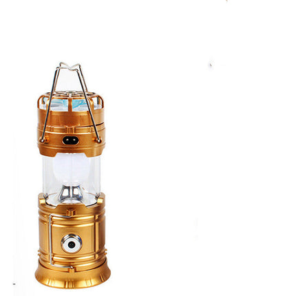 Outdoor Camping Light Solar Rechargeable LED Emergency Light Colorful With Fan