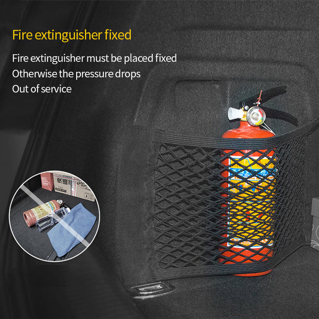 Trunk Car Net Pocket Velcro Car Accessories Storage Bag Net Fixed Net Bag Car Tail Box Storage Bag